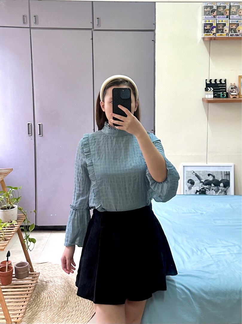 Pastel Blue Top, Women's Fashion, Tops, Blouses on Carousell