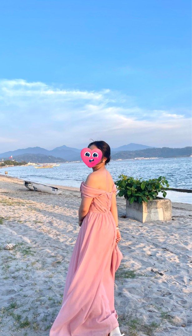 Pastel pink and blue dress online