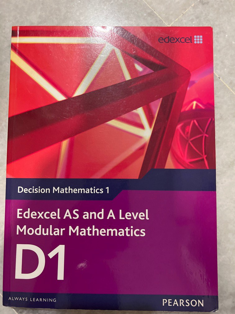 Pearson decision mathematics 1 edexcel as and a level modular
