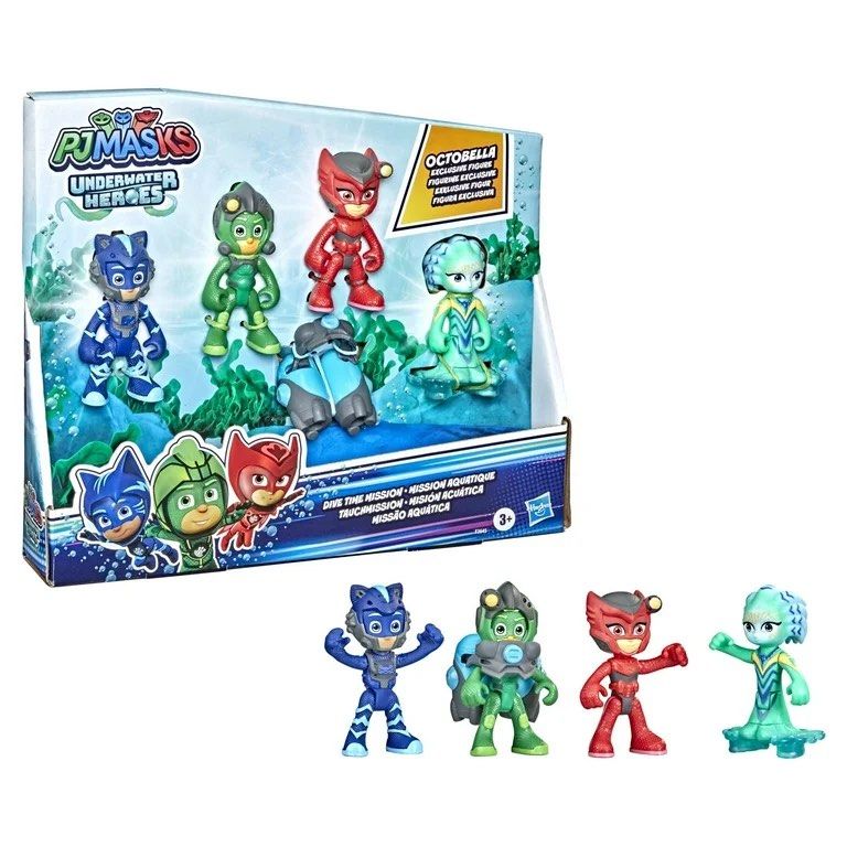 PJ Masks Underwater Heroes Dive Time Mission Action Figure Set; SRP ...