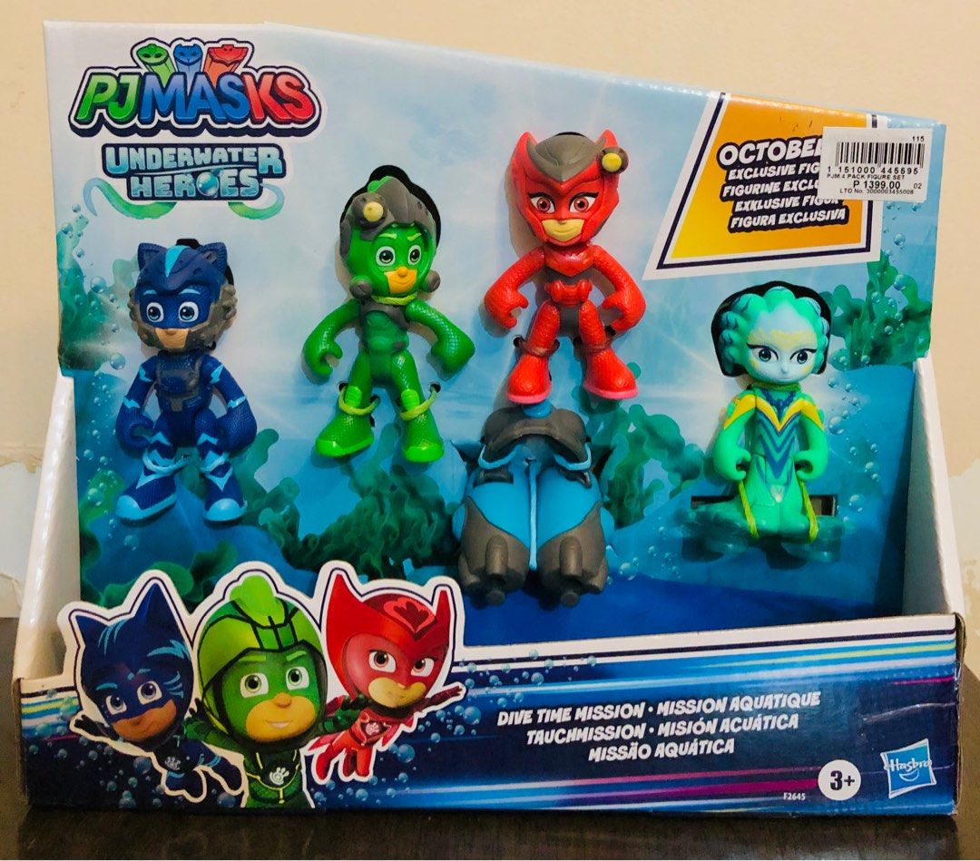 PJ Masks Underwater Heroes Dive Time Mission Action Figure Set; SRP ...
