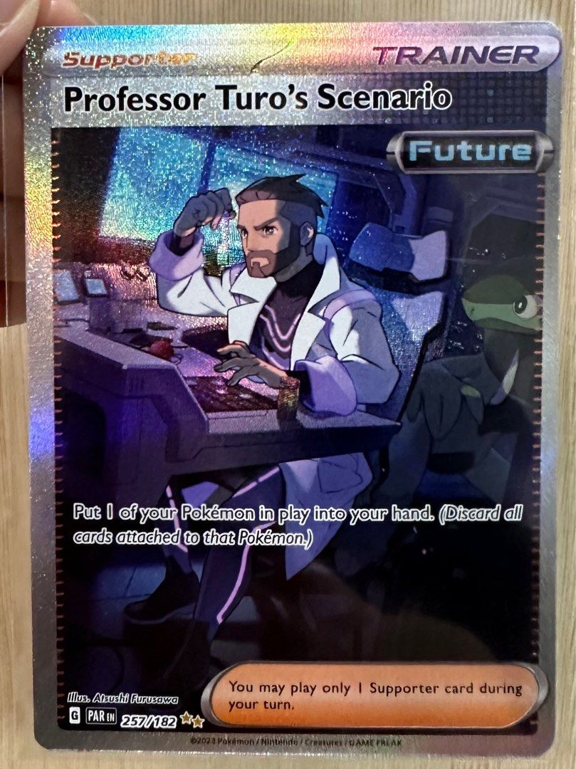 Pokemon TCG Card - Professor Turo's Scenario 171/182 (Paradox Rift), Reverse Foil, Single Card