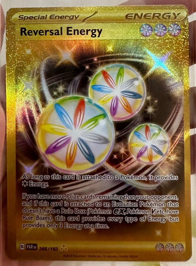 pokemon paradox rift gold cards - Luxurious Cape 265/182 - - Hyper Rare - Foil (Dont apply Weakness and Resistance for Benched Pokmon.) Pokmon Paradox Rift Reversal energy