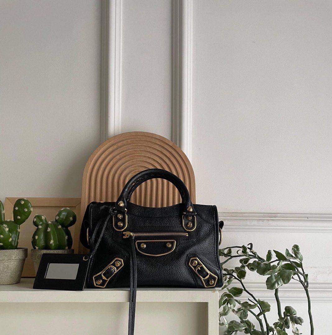 Pre Balenciaga Mini city edge black ghw 2020 with strap,db,booklet,  papertag Nett exc ongkir