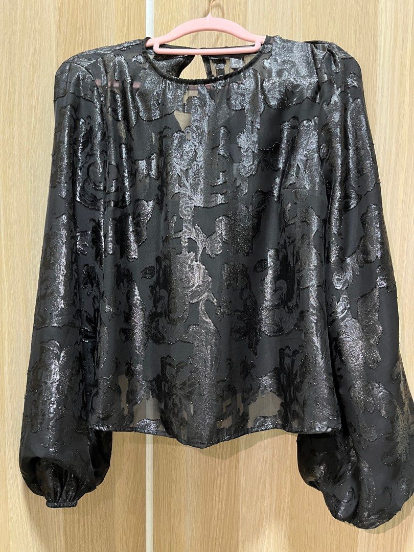 Primark black best sale chiffon blouse