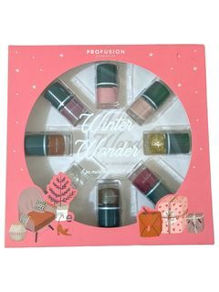 Profusion Cosmetics Winter Wonder 8pc Mini Nail Polish Set, Perfect for Christmas Gift