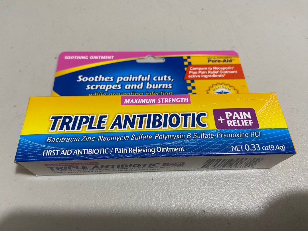 PUREAID TRIPLE ANTIBIOTIC PAIN RELIEF OINTMENT 9.4g, Health
