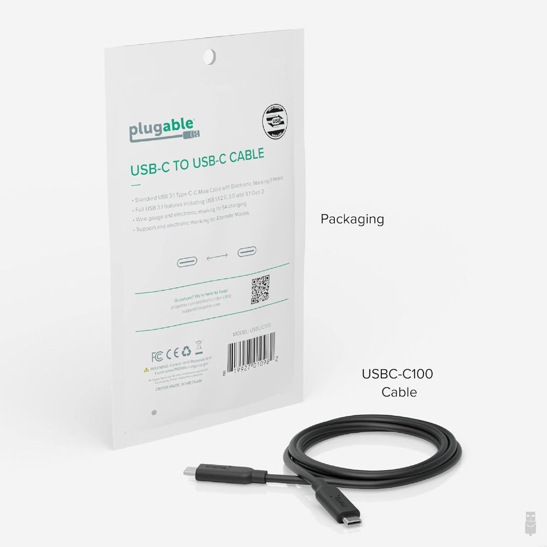 Plugable USB 3.1 Type-C to VGA Cable