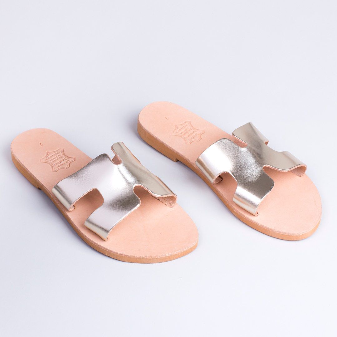 Real leather sandals gold size 38 40