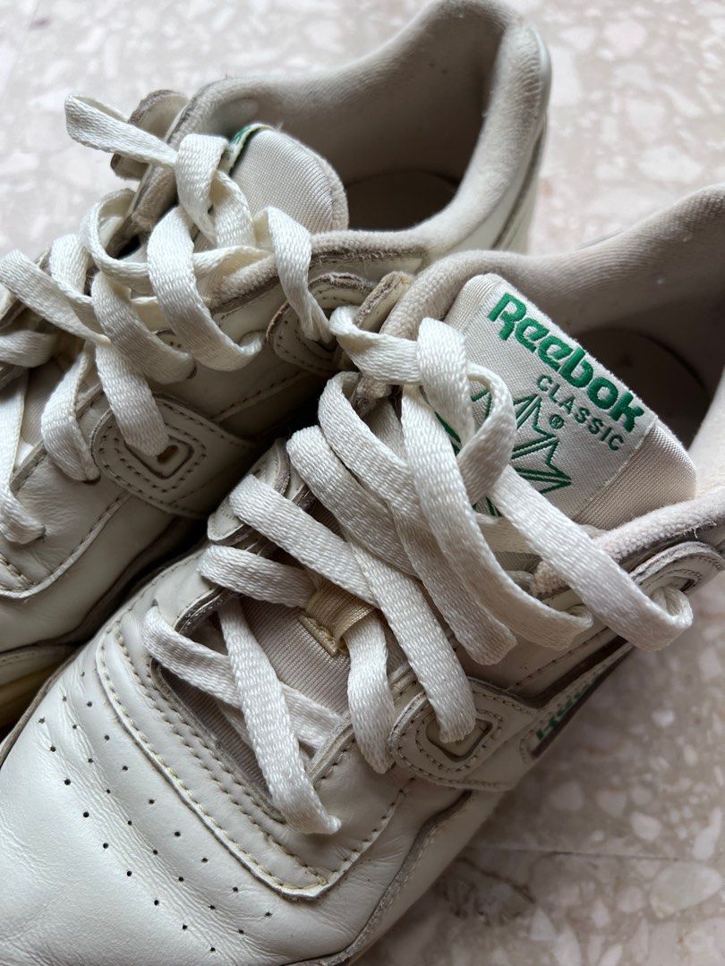 Reebok sales leather sneakers