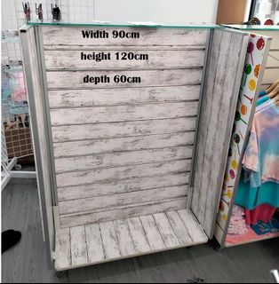 Retail Slatwall 4-sided Gondola (Shelving / Hooks)