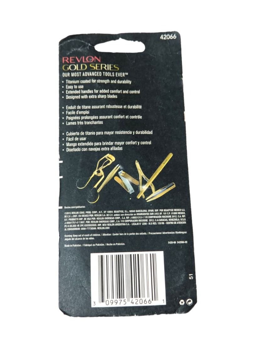 Revlon Gold Series Titanium Coated Heavy Duty Nail Clipper, Beauty