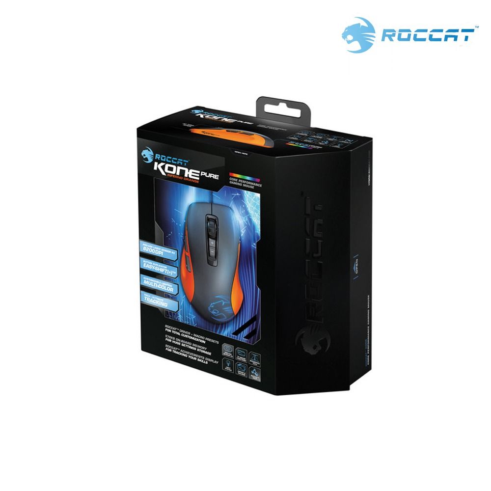 ROCCAT Kone Pure Core Performance Gaming Mouse (Inferno Orange, Color ...