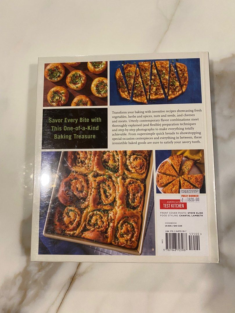 Savory Baker Cookbook (Category: Cookware & Accessories) located in Angeles City. Submitted by endtrends (Listing ID 1266008668, Image 2). Description: Brand new (Cover is wrapped in plastic and book just sat on the shelf).