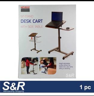 seville desk cart movable laptop table