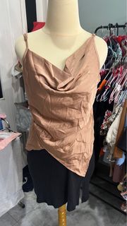 Shein Tanktop Satin Coklat