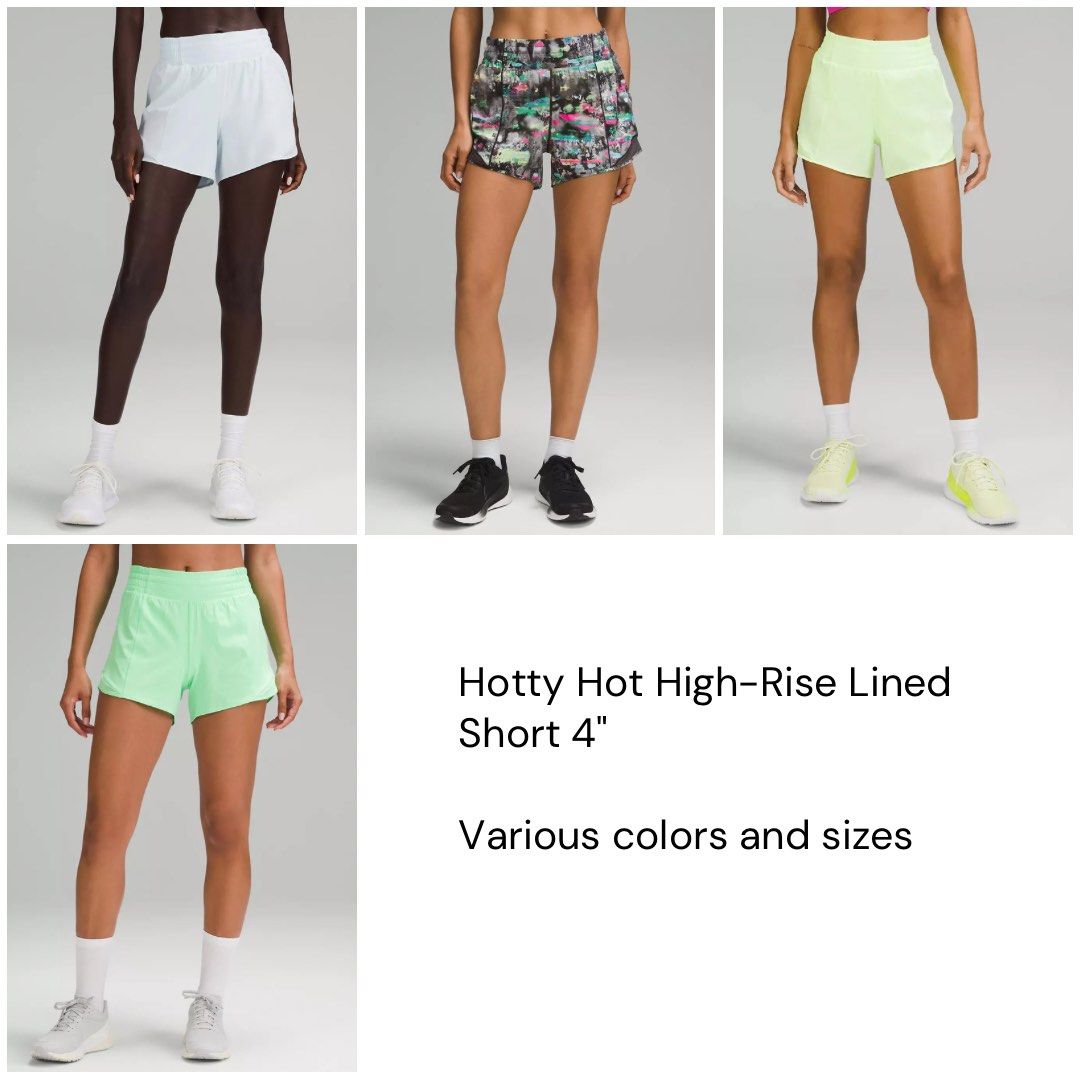 Lululemon hotty hot short 4” size 2, Women's Fashion, Bottoms, Shorts on  Carousell