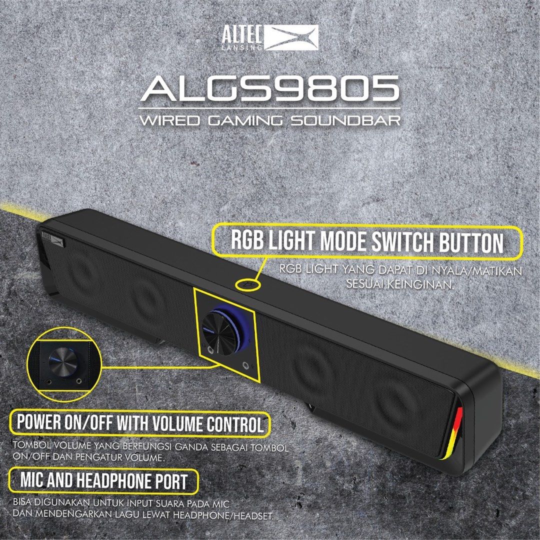 Speaker Altec Lansing Soundbar ALGS9805 ORIGINAL, Elektronik, Audio di
