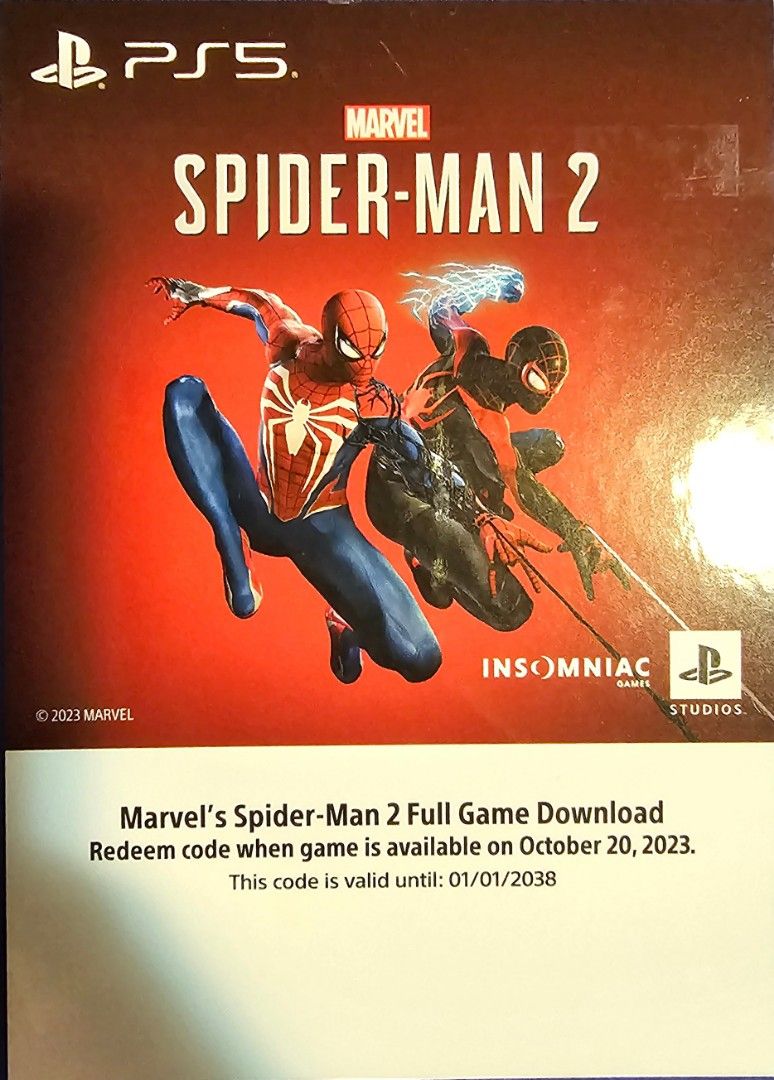 Spiderman 2 PS5 digital download, Video Gaming, Video Games, PlayStation on Carousell
