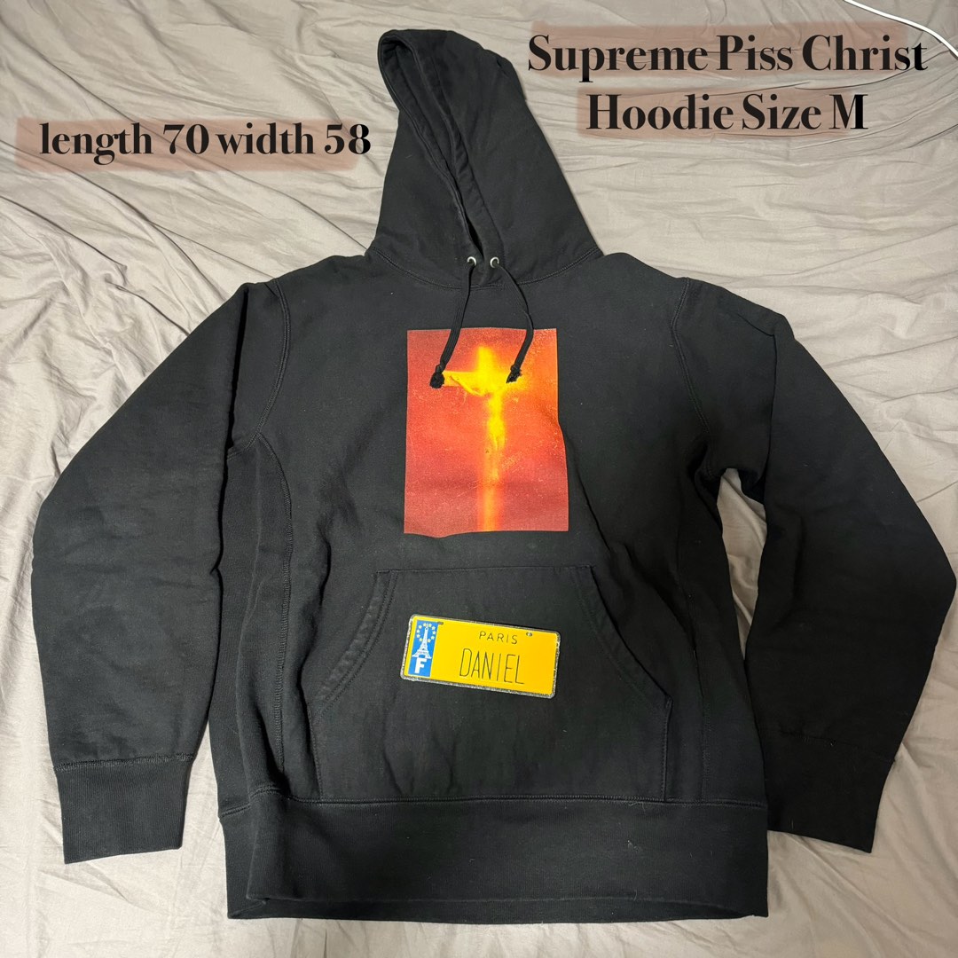 supreme piss christ hoodie size M Carousell