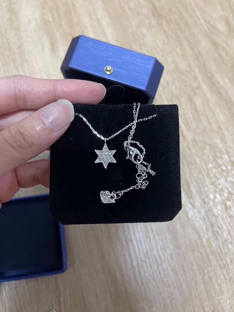 Swarovski star cheap of david necklace