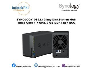 SYNOLOGY DS223 2-bay DiskStation NAS Quad Core 1.7 GHz, 2 GB DDR4 non-ECC