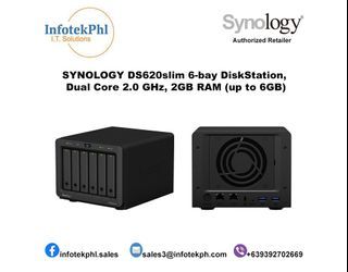 SYNOLOGY DS620slim 6-bay DiskStation, Dual Core 2.0 GHz, 2GB RAM (up to 6GB)