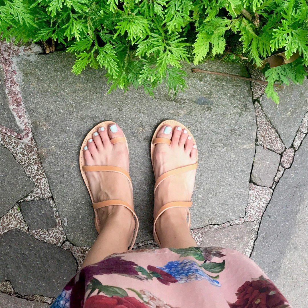 Real leather new arrivals sandals