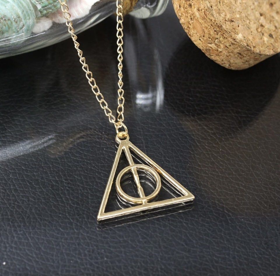 1x Harry Potter Deathly Hallows Silver Gold Toned Charm Necklace Pendant  Gift | eBay