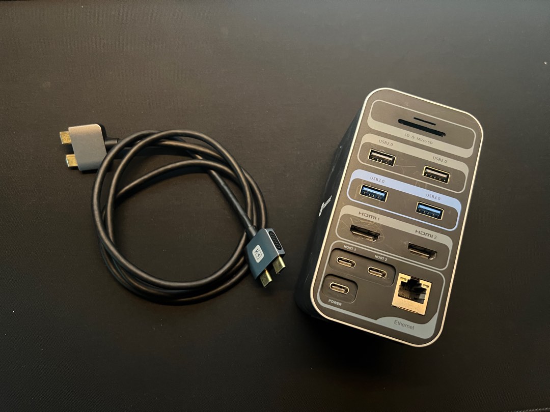 Tobenone UDS013 USB-C USBC dual monitor HDMI dock for Windows and MacOS ...
