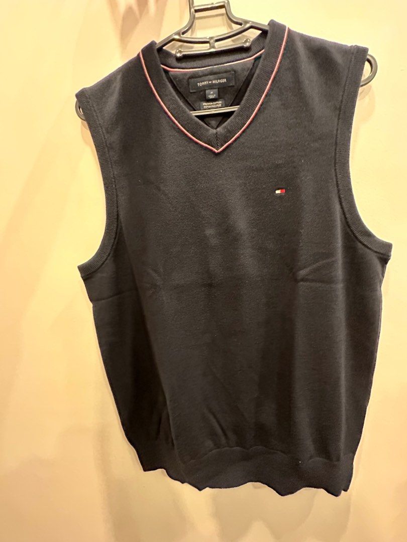Tommy Hilfiger Sweater Vest Men s Fashion Tops Sets Vests on Carousell