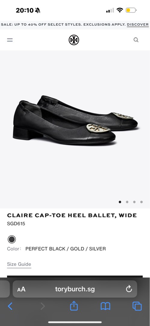 Tory burch ballet clearance flats size chart