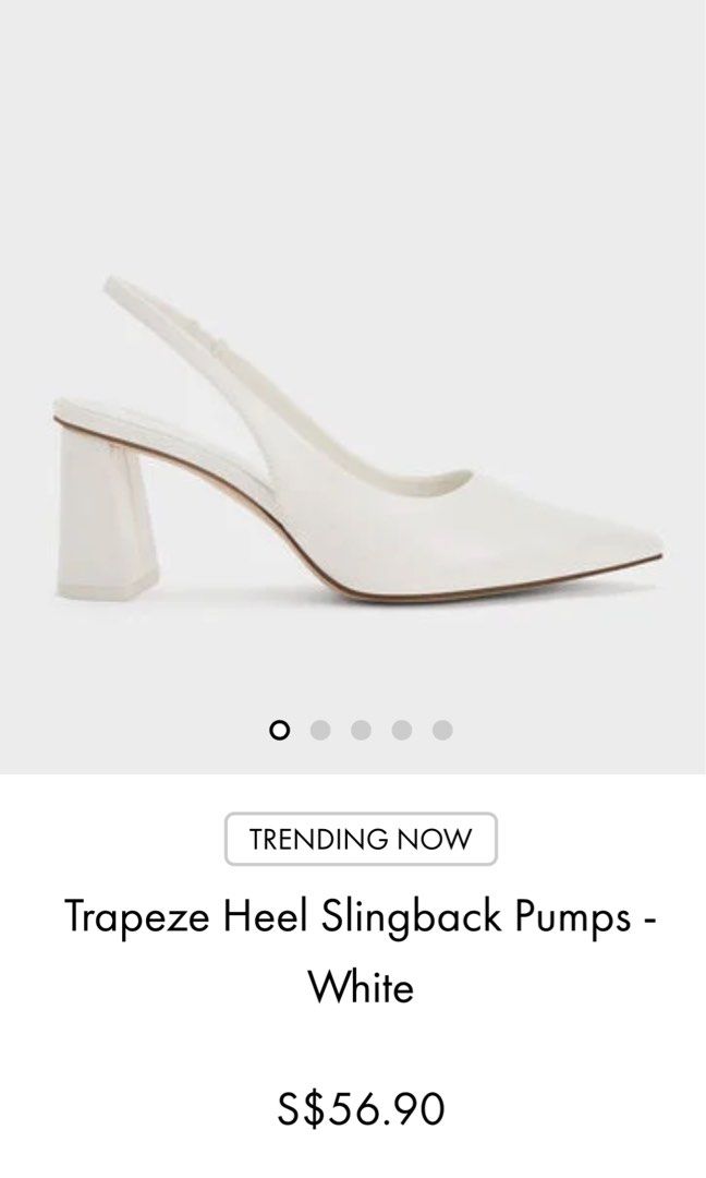 White shop heeled slingbacks