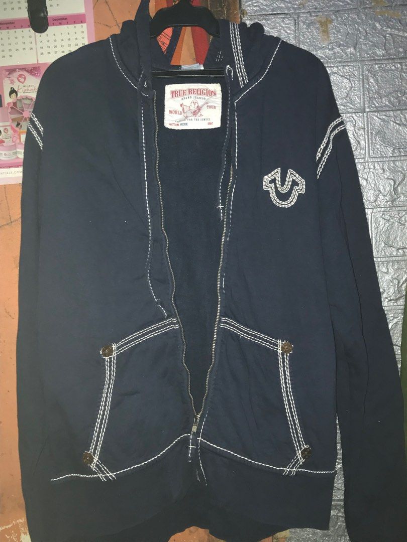 True religion double stitch hoodie discount