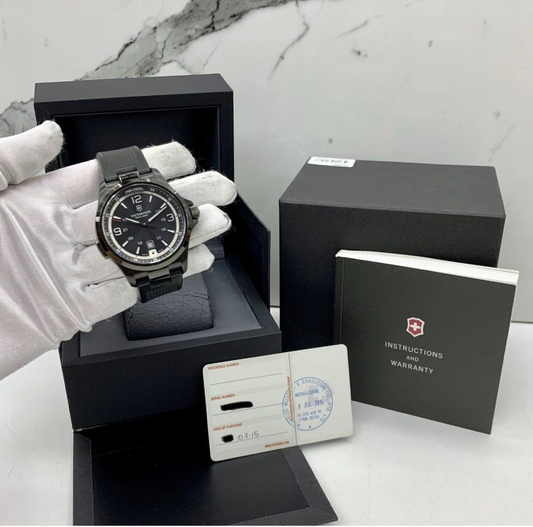 Victorinox Night version V241596 Stainless Steel Sapphire Crystal Quartz Full set Unisex Watch 237021575 TI