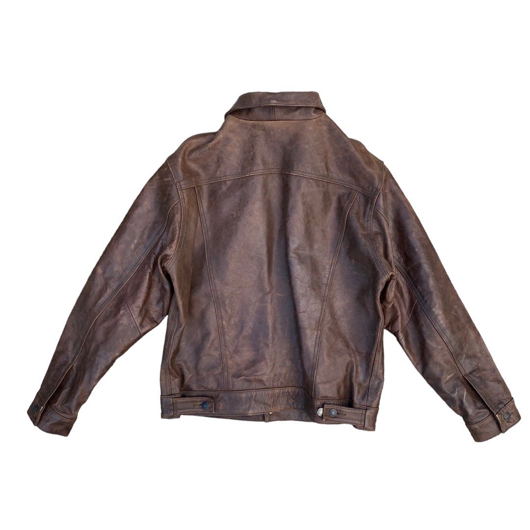 Vintage gap leather jacket cheap