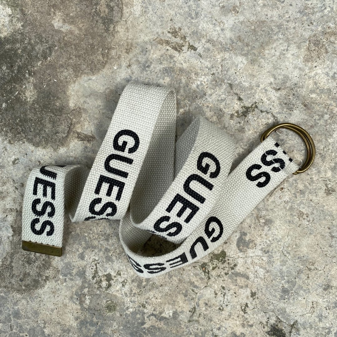 Guess logo woven belt hotsell