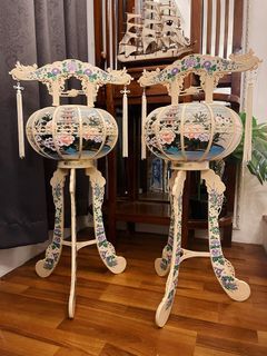 Vintage Lantern Japan Pair With Stand