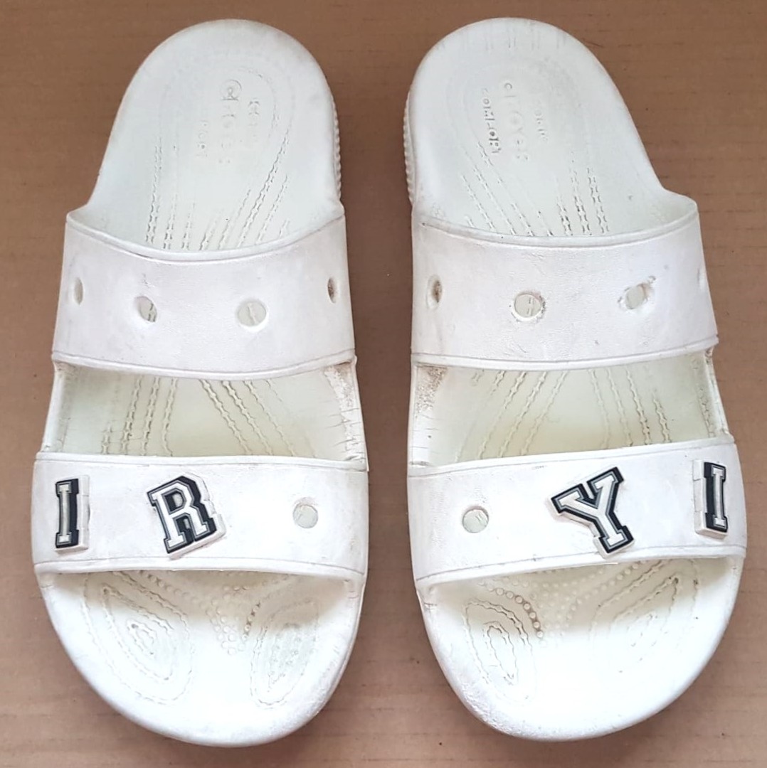 White crocs slippers clearance