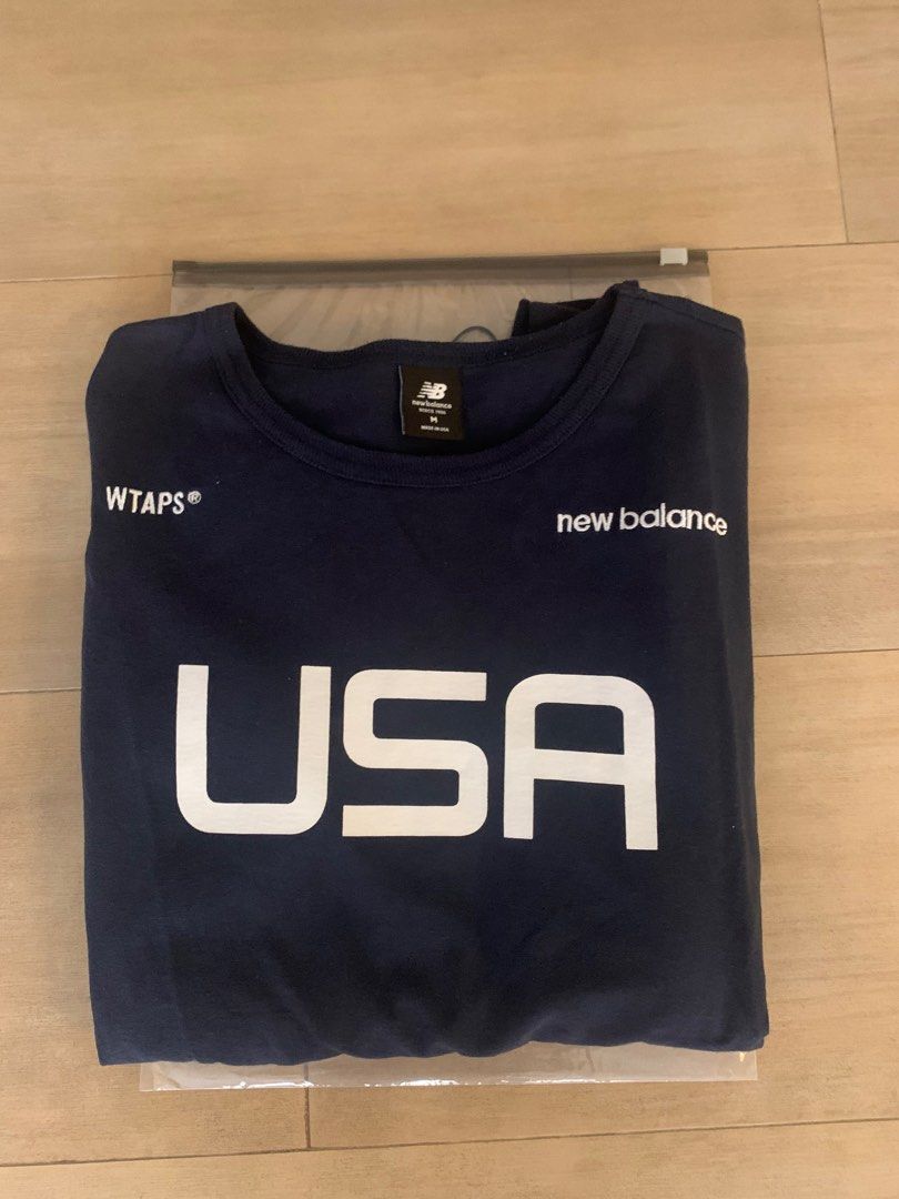WTAPS x New Balance Academy S/S T-shirt Navy, 男裝, 上身及套裝, T