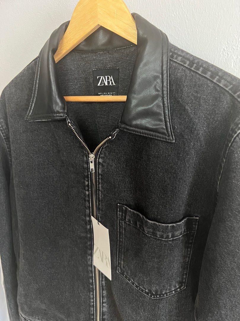 Zara Man Denim Jacket (New), Men's Fashion, Coats, Jackets and Outerwear on Carousell