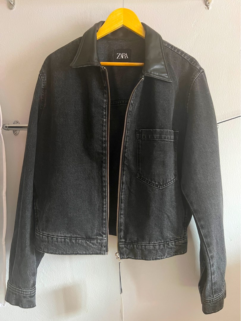 Zara Man Denim Jacket (New), Men's Fashion, Coats, Jackets and Outerwear on Carousell