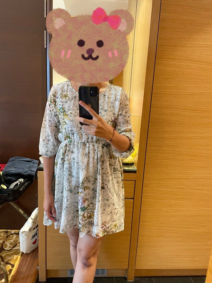 Zara short floral sales dress