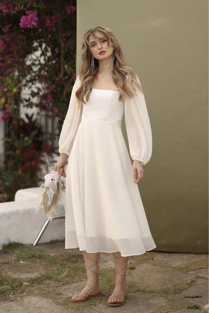 Bria Dress in White