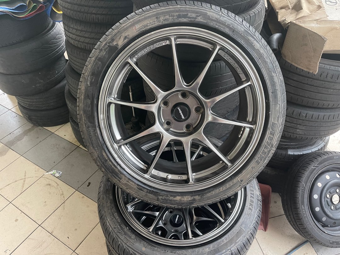 18 Inch TC105N Sport Rim Siap Tyre!!, Auto Accessories on Carousell