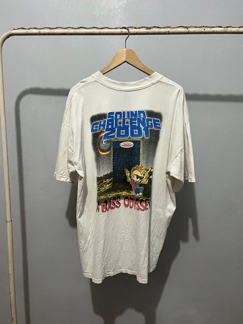 2001 Sound Challenge Gildan Tee (Category: Tshirts & Polo Shirts ) located in Quezon City. Submitted by chris.secondhand (Listing ID 1266232716, Image 2). Description: 24x30 small pinholes XL.