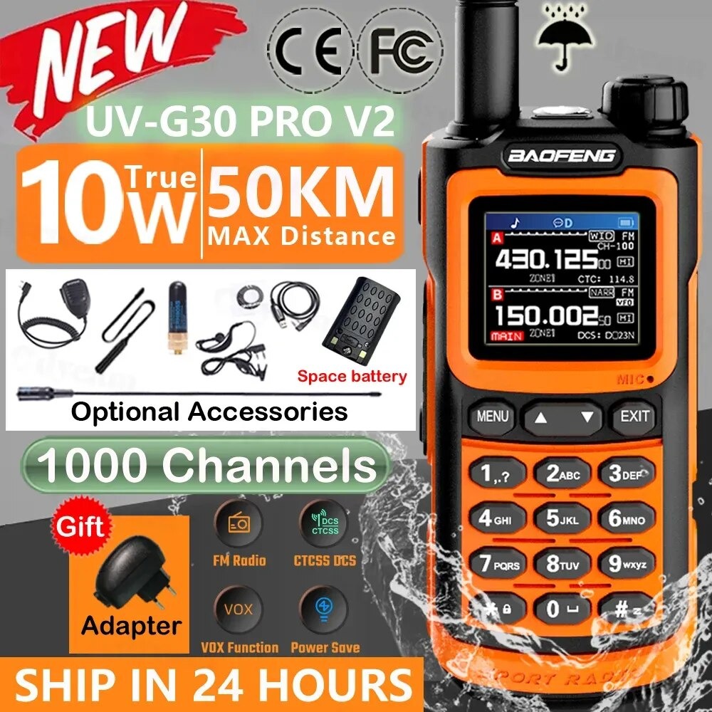 Baofeng BF-1909 10W UHF 400-470mhz FM Radio Type C Charging Walkie Talkie