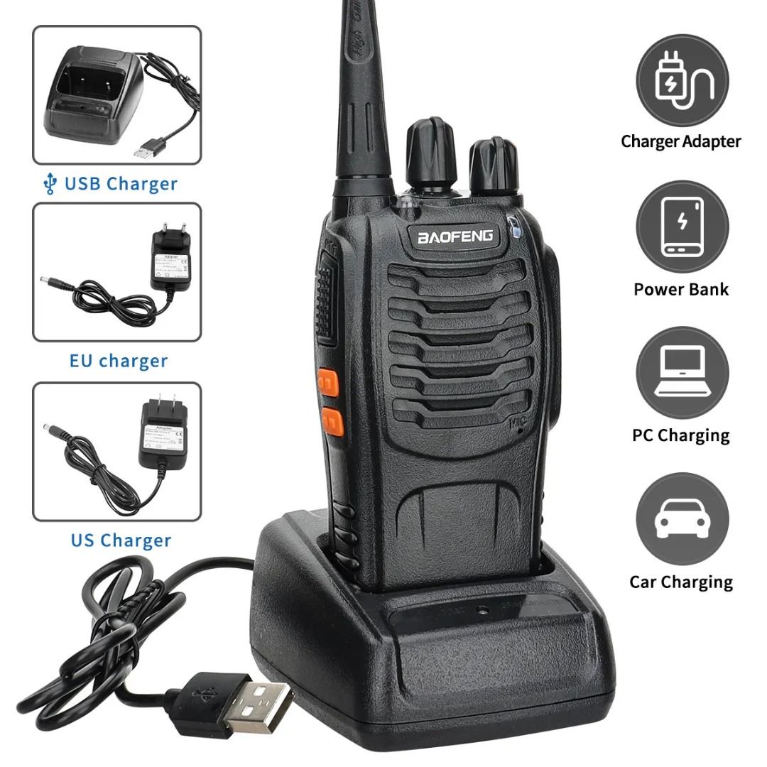 Handheld Baofeng PMR 446 MHz UHF BF-88E Radio with USB Charger for EU User  - Any Radios