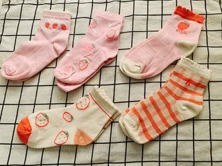 《可賣、貨便》8-10歲 棉質 小女孩可愛襪襪 5雙一組100元