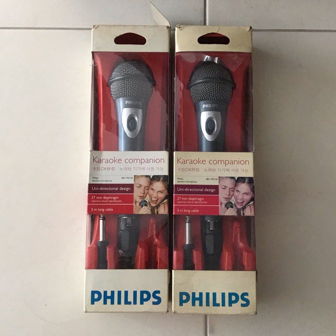 ( 2 for 5 ) Philips Microphone, Audio, Microphones on Carousell